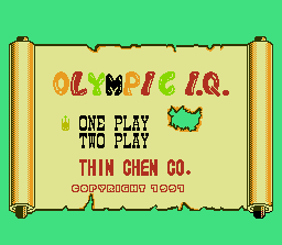 Olympic I.q. (Homebrew) — Title screen